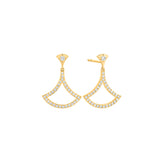 Ohrstecker in 18 Karat Gelbgold mit gefassten Diamanten - E7180034GYN08